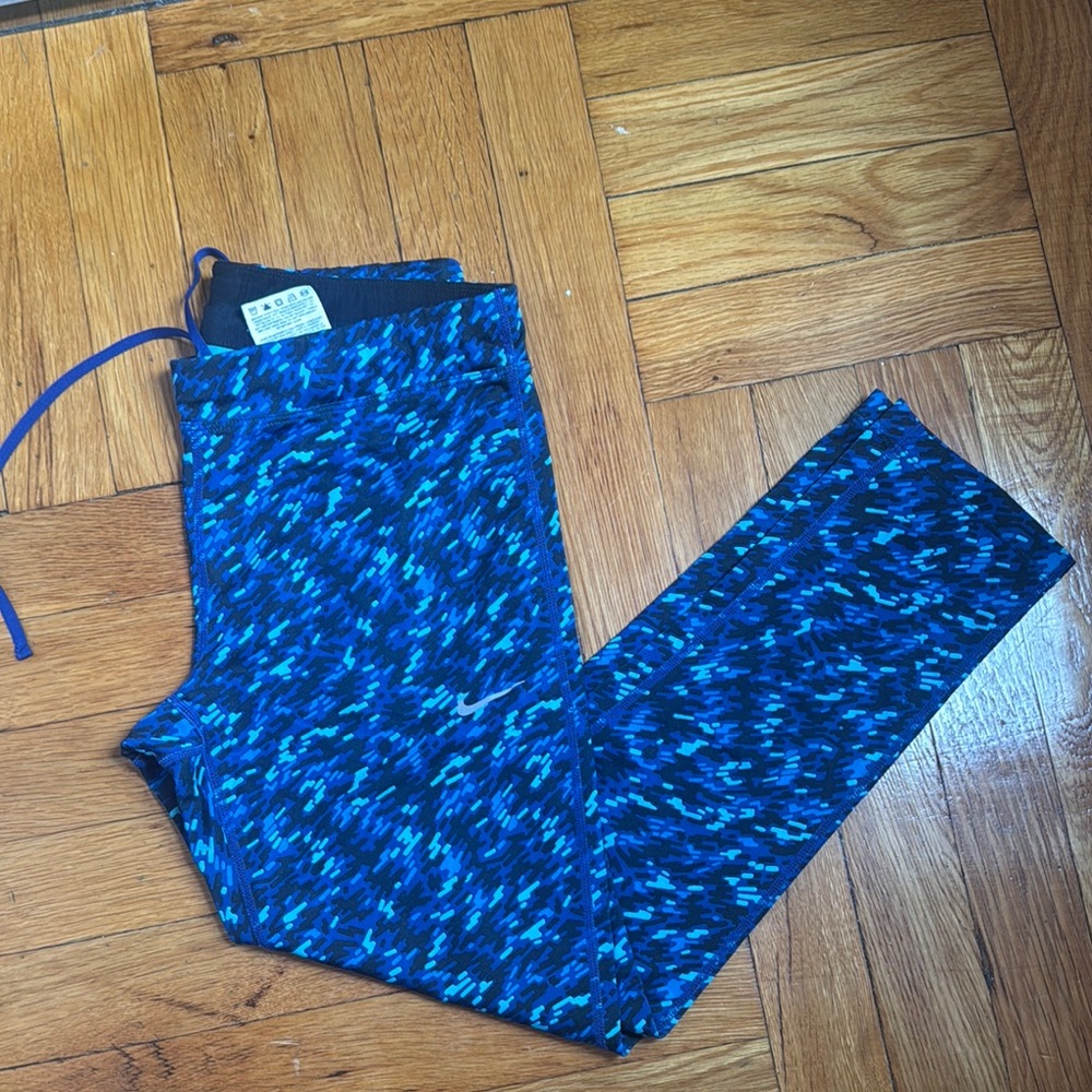 Nike Blue Patterned Leggings